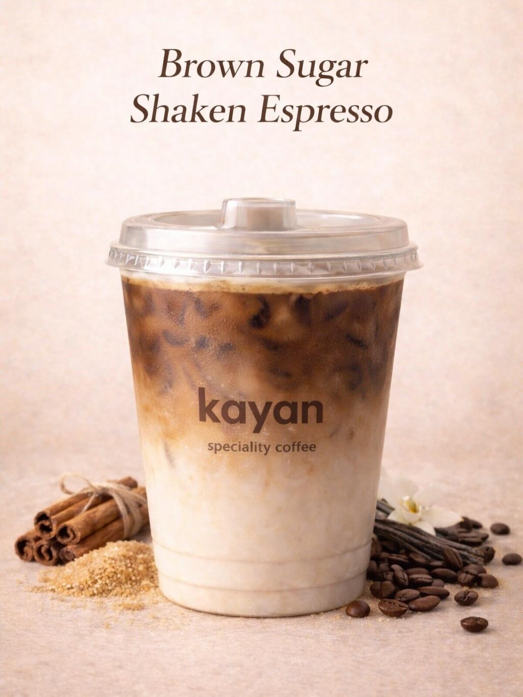 Brown Sugar Shaken Espresso — Kayan Coffee's signature iced drink